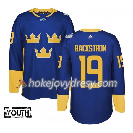 Dětské Hokejový Dres Švédsko Nicklas Backstrom 19 Světový pohár v ledním hokeji 2016 Nachová Premier